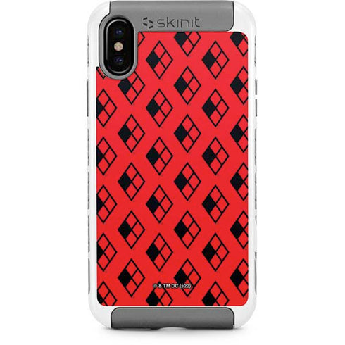 DC Comics Harley Quinn Logo Pattern iPhone Cases
